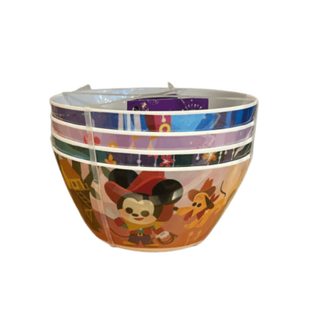 

Disney Parks Joey Chou Mickey and Friends Set of 4 Melamine Bowls New with Tag
