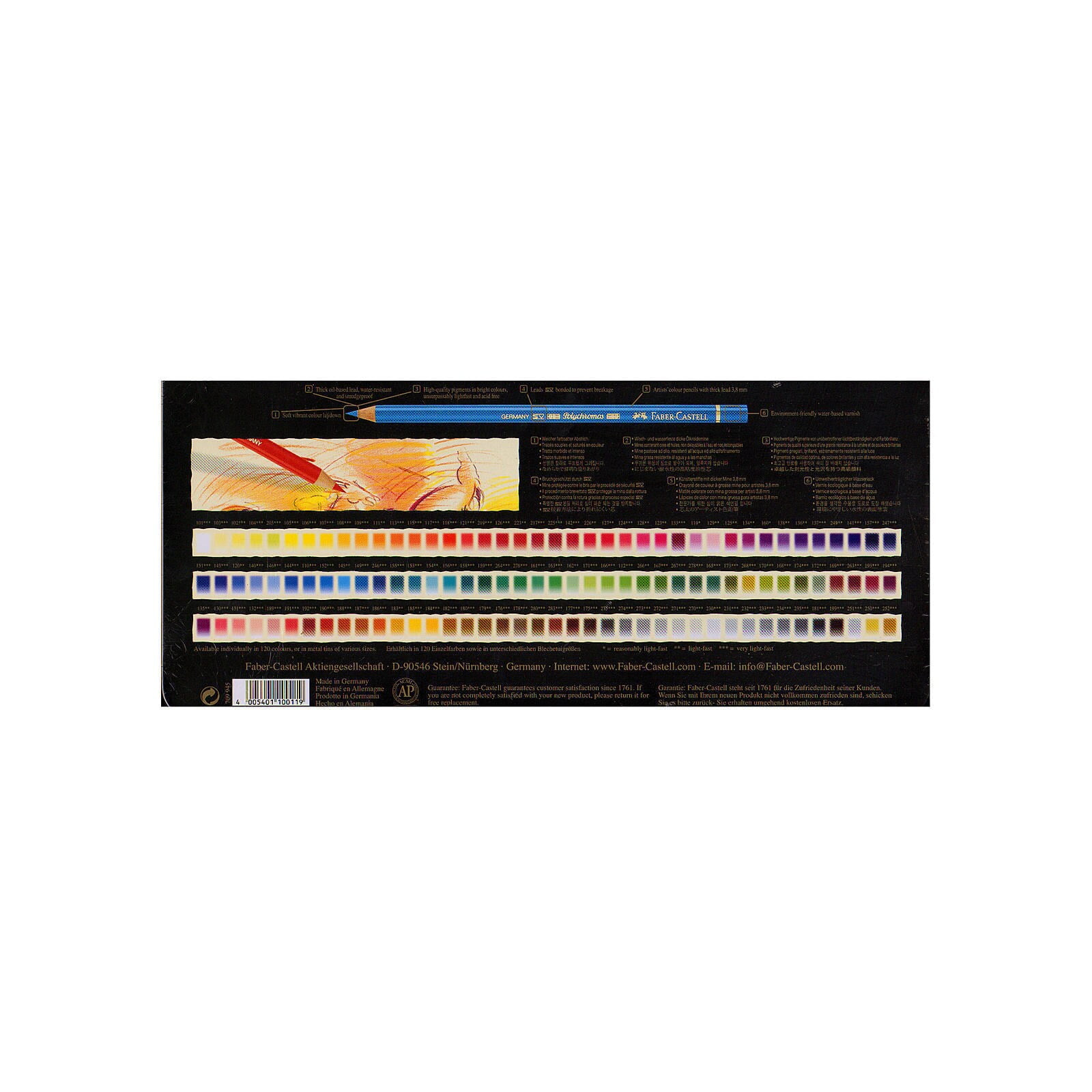 Faber-Castell Polychromos Pencil Set - Assorted Colors, Set of 120 
