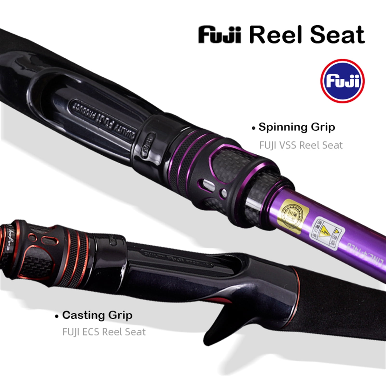PURELURE Torrent All Fuji General Lure Rod High Carbon Long Casting Spinning and Casting Fishing Rod and Reel Combo Fast Action