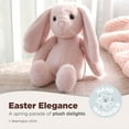 thumbnail image 3 of Bearington Snuggle Bunny The Stuffed Bunny Plush, 13.5 Inch Pink Bunny, Floppy Bunny Stuffed Animal, For Ages 1-14, 3 of 6