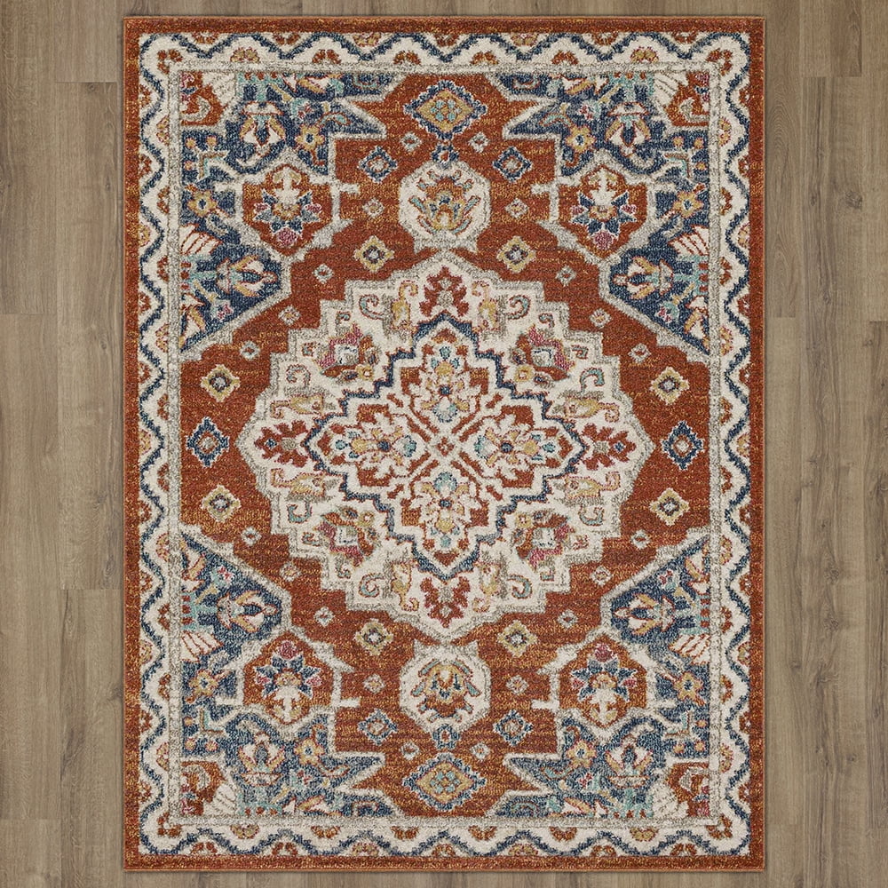 Mohawk Home Huffman Indoor Ornamental Area Rug, Red, 5'3" x 8'