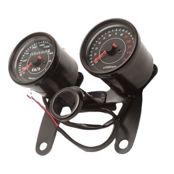 BQBQERT Motorcycle Tachometer 2 in 1 Instrument Cluster LED Backlight Display Accurate Mileage Tracking