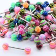 thumbnail image 2 of Trayknick Fashion Mixed Color Tongue Rings 20/50 Pcs Assorted Piercing Barbells Bars Jewelry, 2 of 6