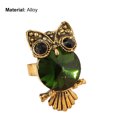 thumbnail image 7 of Grandest Birch Decorative Adorable Women Ring Gift Green Owl Rhinestone Ring Jewelry Accessaries Alloy Green, 7 of 7