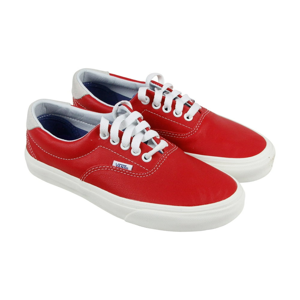 Vans Vans Era 59 Mens Red Leather & Suede Lace Up Sneakers Shoes