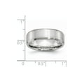 thumbnail image 6 of White Cobalt Ring Band Wedding Beveled Standard Edge Satin 7mm, 6 of 6