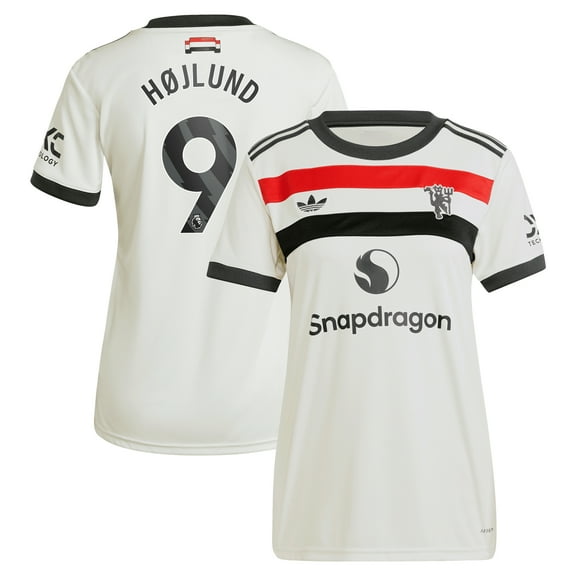 Women's adidas Originals Rasmus H-jlund Cream Manchester United 2024/25 Third Replica Jersey