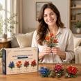 thumbnail image 5 of 3D Beaded Bouquet DIY Kit, 4 Pack Beaded Bouquet Plant Making Kit, Red White Blue Patriotic Craft Collection for 4th of July, Fun Beading Project Supplies for Beginners, 5 of 6