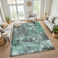 thumbnail image 7 of Addison Rugs Mayfield Premium Machine Washable Transitional Abstract Green Rectangle Rug, 3' x 5', 7 of 7
