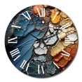 thumbnail image 4 of Designart "Fluid Movements Blue Orange Expression" Abstract Shapes Oversized Wall Clock, 4 of 5