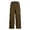 Brown, variant on Women's Linen Ankle Pants Straight Leg Cropped with Pockets Elastic Waist Casual Summer Purple XXL