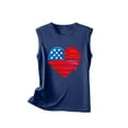thumbnail image 4 of Wycnly Tank Top for Women Summer Tops Independence Day Loose Fourth of July Patriotic Shirts Fashion Heart Print Sleeveless Tops Girls Sleeveless Shirt, 4 of 5