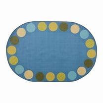 Carpets for Kids 64808 8 x 12 ft. Calming Colors Seating Oval Kids Carpet