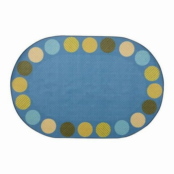Carpets for Kids 64808 8 x 12 ft. Calming Colors Seating Oval Kids Carpet