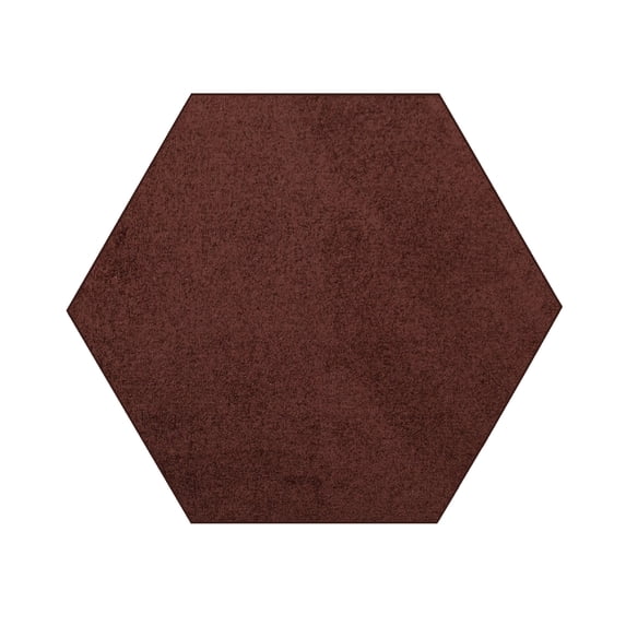 Furnish My Place DC Custom Rug - 8 ft. Hexagon, Chocolate, Indoor Rug for Bedrooms, Hallways, Living Rooms