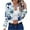 Blue, variant on Buigttklop Bomber Jacket Women 2024 Casual Floral Lightweight Jackets Women Trendy Zip Up Coat Outwear with Pockets