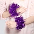 thumbnail image 4 of Unique Bargains 2 Pcs Cheerleader Poms Poms Wrist Flower Vibrant Cheerleading Practice Poms Purple, 4 of 5
