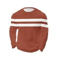 thumbnail image 5 of S-5X Mens Big & Tall Sweatshirts Plus Size Waffleknit Long Sleeve Shirts Color Block Stretchy Pullover Crewneck Going-Out Loungewear Sweatshirt Tops, 5 of 5