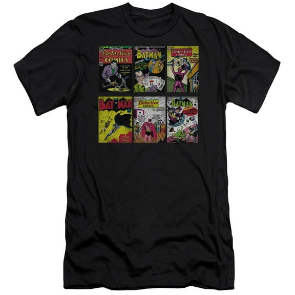 Batman Bm Covers S/S Adult 30/1 T-Shirt Black