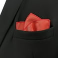 thumbnail image 5 of Pocket Squares for Men Red Silk Solid Color, 5 of 5