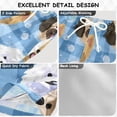thumbnail image 4 of Blue Plaids Happy Dogs Bubbles Swim Trunks Board Shorts Beach Pants Bathing Bottoms L, 4 of 8