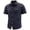 A01-Blue, variant on Work Shirts for Men Utility Short Sleeve Button-Down Shirt with Multiple Pockets Breathable Quick Dry Outdoor Cargo Tops for Camping Fishing Hiking Army Green,M