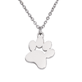 thumbnail image 1 of Collar Mujer Huella de Perro LuckyLy, Acero Inoxidable con Baño de Oro 18k  o Color Plata, Modelo Canny plateado UNITALLA, 1 of 7