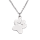 thumbnail image 1 of Collar Mujer Huella de Perro LuckyLy, Acero Inoxidable con Baño de Oro 18k  o Color Plata, Modelo Canny plateado UNITALLA, 1 of 7