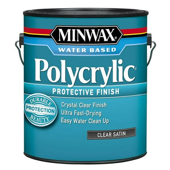 4-Pack of 1 gal Minwax 13333 Clear Polycrylic Water-Based Protective Finish Satin