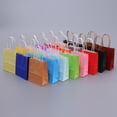 thumbnail image 5 of Bolsas de regalo de papel Kraft con asas, 10/20/30/50 unidades, para compras, manualidades, color marrón y blanco, para fiestas, suministros navideños, 5 of 5