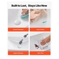 thumbnail image 6 of Semi Recessed Sink, 19.3x12 White Ceramic Vessel Sink, Rectangular Drop In Bathroom Sink, 1-3/4 Inch Drain, Modern Vanity Lavatory Basin, 6 of 6