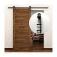 thumbnail image 4 of Bypass Barn Door Hardware Kit, Heavy Duty Sturdy, Solid Iron Construction for Easy Installation &amp; Quiet Operation - Perfect for Kitchen Pantry, Bathroom Doors &amp; Room, 4 of 5