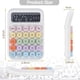thumbnail image 3 of Mechanical Pushbutton Calculator, 12 Digit Lcd Display, Big Buttons Easy To Press, Colorful Candy C, 3 of 5
