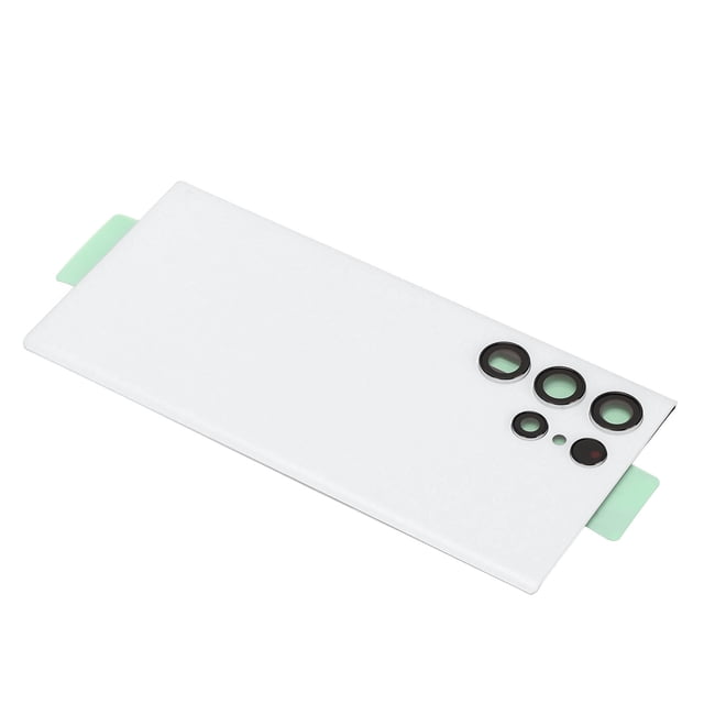 Cubierta de vidrio trasera Cubierta de vidrio de pantalla exterior delantera con kits de herramientas de mantenimiento profesional para Samsung Galaxy S22 Ultra 5G Blanco