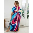 thumbnail image 2 of Edolynsa Women Long Caftan Plus Size Dress Beach Cover Ups Loose Kaftan Loungewear Casual mumu Dresses Resort Outfits, 2 of 8