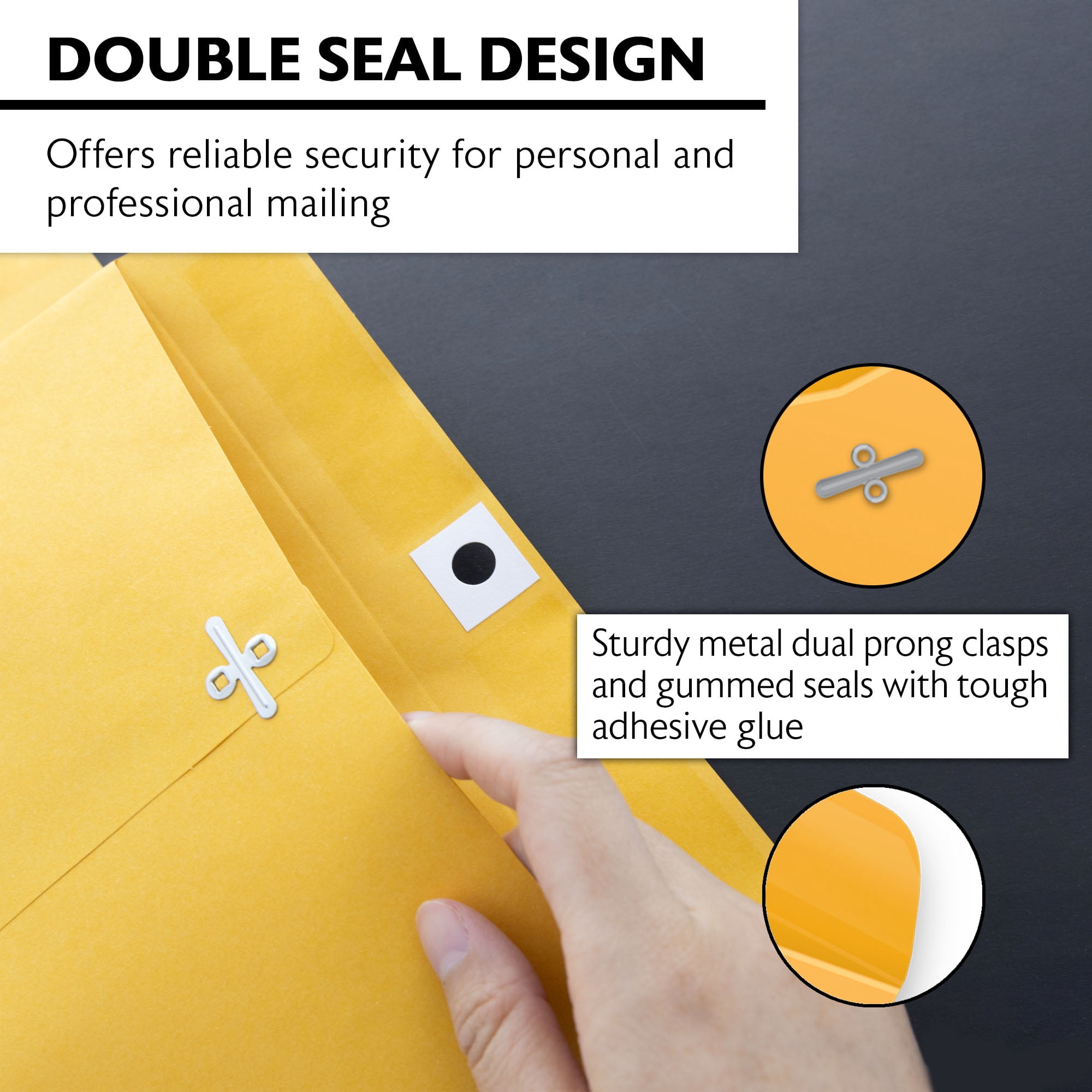 BAZIC Catalog Envelope 10" x 13" Gummed Seal Eyelet Closure, 500-Count