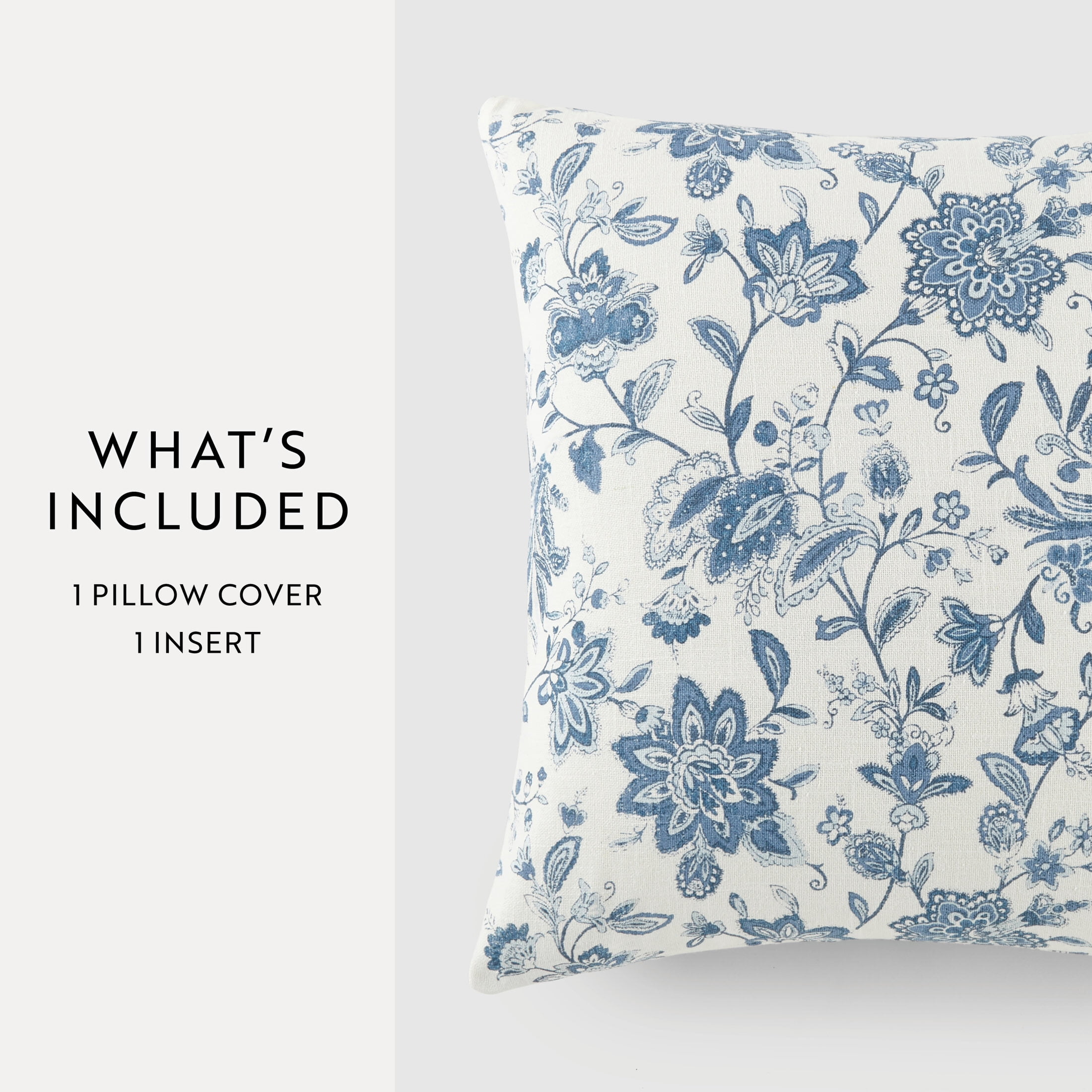 Noble Linens Elegant Cotton Decor Throw Pillow in Jacobean Pattern