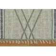 thumbnail image 4 of Casavani - 6'x9' Green Handblock Printed Cotton Dhurrie Area Rugs for Bedroom & Dining Room, 4 of 6