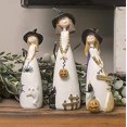 thumbnail image 1 of Figuras decorativas de brujas de Halloween, sombreros de brujas clásicos, gatos y calabazas, 1 of 4