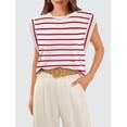 thumbnail image 4 of SikaFu Women's Summer Round Neck Tank Top Sleeveless Hat Sleeve Top Casual Loose Fashion Basic T-Shirt, 4 of 6