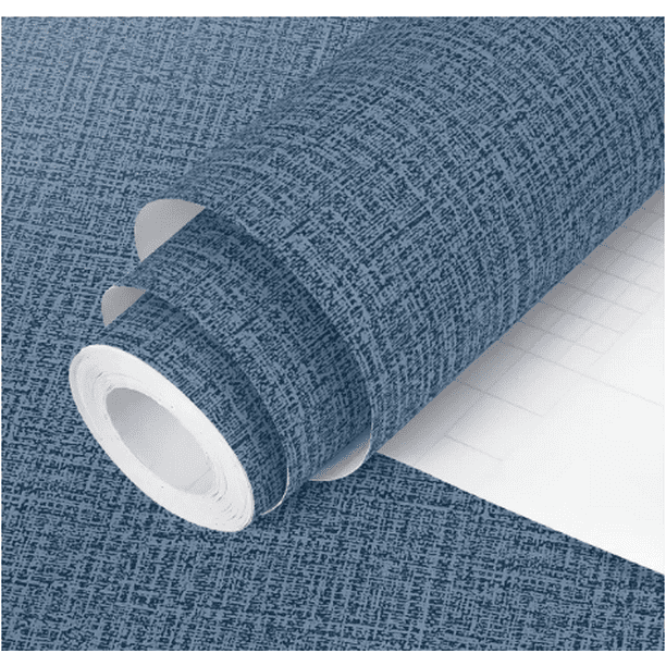 MOYISHI Blue Wallpaper Grasscloth Peel and Stick Wallpaper 17.7inchx118
