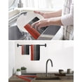 thumbnail image 5 of Red Black Ombre Kitchen Dish Towels for Drying Dishes Set of 3, Vintage Farmhouse Wooden Waffle Weave Microfiber Hand Tea Bathroom Towels Quick Dry & Absorbent Towel 12x12, 5 of 7