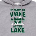 thumbnail image 2 of Instant Message - I Want To Wake At The Lake - Men's Pullover Hooded Fleece Sweatshirt, 2 of 6