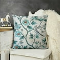 thumbnail image 2 of Throw Pillow Cover,Green Velvet Vine Floral Pattern,Decorative Square Pillowcases Cushion for Bed Living Room Outdoor Car,, 2 of 5