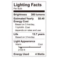 thumbnail image 6 of Better Homes & Gardens 4W Vintage Warm LED Light Bulb,40W Eqv Clear Glass, ST19 Amber Glow, E26 4PK, 6 of 9