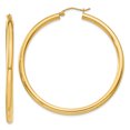 thumbnail image 1 of 14k Yellow Gold 3mm Tube Hoop Earrings Round, 1 of 7