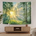thumbnail image 2 of Sunburst Forest Wall Tapestry, Nature Landscape Tapestries for Room Decor, Sun Ray Tapestry 60"x40'', 2 of 7