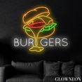 thumbnail image 3 of Glowneon Burgers Neon Sign, Hamburger Led Sign, Fast Food Store Decor, 3 of 4