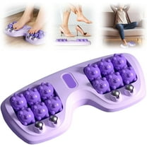 Foot Massager Roller for Plantar Fasciitis Relief, 2025 New Portable Dual Foot Massage Roller for Pain Relief, Stress Relief and Improved Circulation, Reflexology Tool for Home and Office Use (Purple