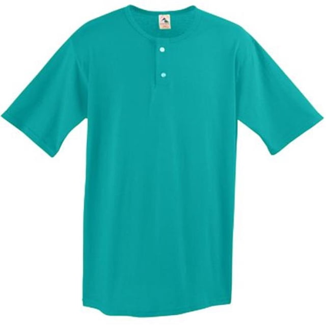 580A Two-Button Baseball Jersey - Teal, Large